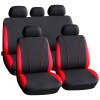 Afbeelding van Universele stoelhoezen auto - Zwart/Rood - Stoelhoes voor in de auto - Complete set - Stoelhoezenset - 65c2
