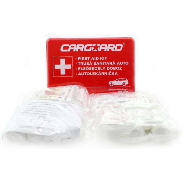 Afbeelding van CARGUARD Verbanddoos EHBO KIT Koffer - 43-delig - Verbandtrommel Doos Auto - Rood - met Verband, Pleisters,