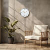 Afbeelding van Family Pound - 25cm Wandklok met stil Uurwerk - Wit /Rose Goud - HSM004 - Analoog - Klok - Moderne Stille