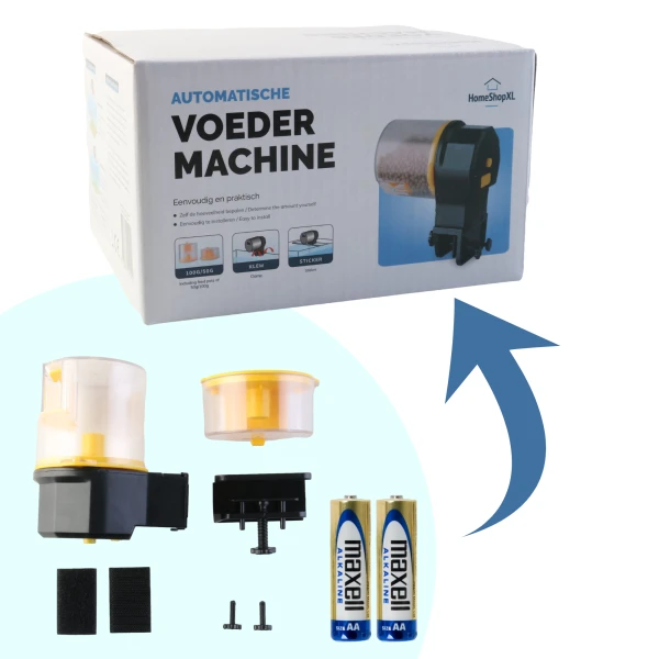 Afbeelding van Automatische Voederautomaat voor Aquarium - Vissen Visvoer Voer Automaat - Incl. Batterijen - 12 of 24 uur -