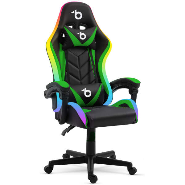 Afbeelding van Bemada Gaming - Gamestoel Bureaustoel met LED verlichting en afstandsbediening - Gaming Stoel met Licht -