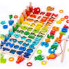 Afbeelding van Visjes Vangen Spel met Letter Puzzel en Telraam - Houten Educatief speelgoed - Vissen vangen Hout - Leren