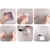 Afbeelding van Bewello® - WC Rolhouder - Toiletrolhouder - Zelfklevend WC Kastje - Wit met Grijs - 200 x 130 x 205 mm -
