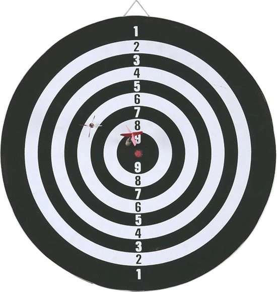 Afbeelding van Dubbelzijdig Dartbord Ø bord 37cm - Met 6 pijlen - 7032 4c13 49e4 8910 b53f9961afac