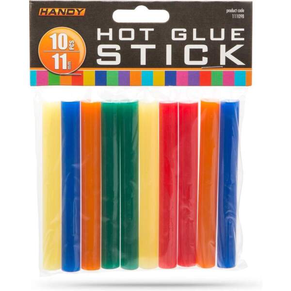Afbeelding van Handy - Lijmpistool Vullingen Gekleurd - Lijmpatronen 11MM Rond - 100MM Lang - Lijm Patronen voor Lijmpistool