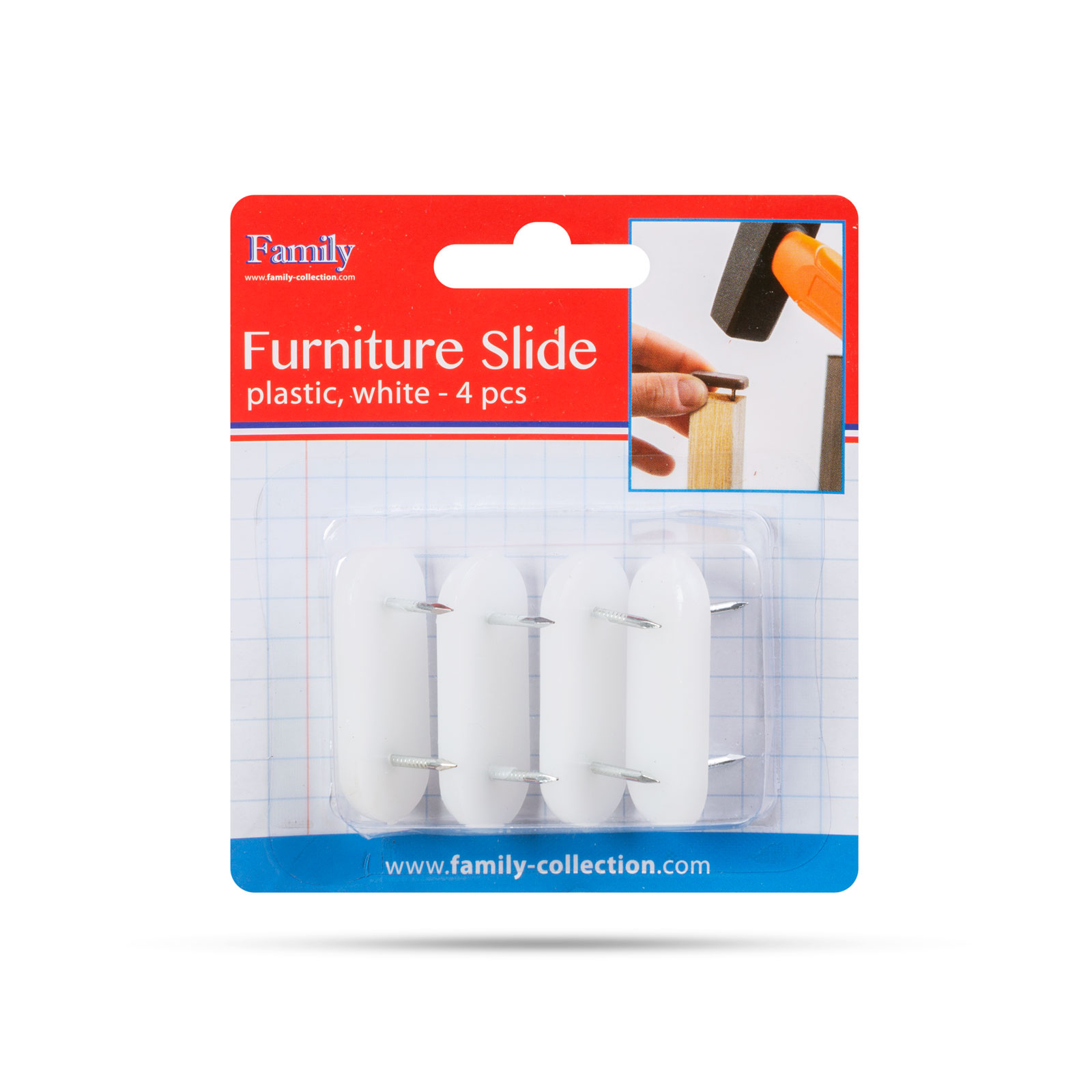 Afbeelding van Family Pound - Meubelglijder - Meubelonderzetters - Vloerglijders met Spijker- Gel - Vilt voor Meubels - 4