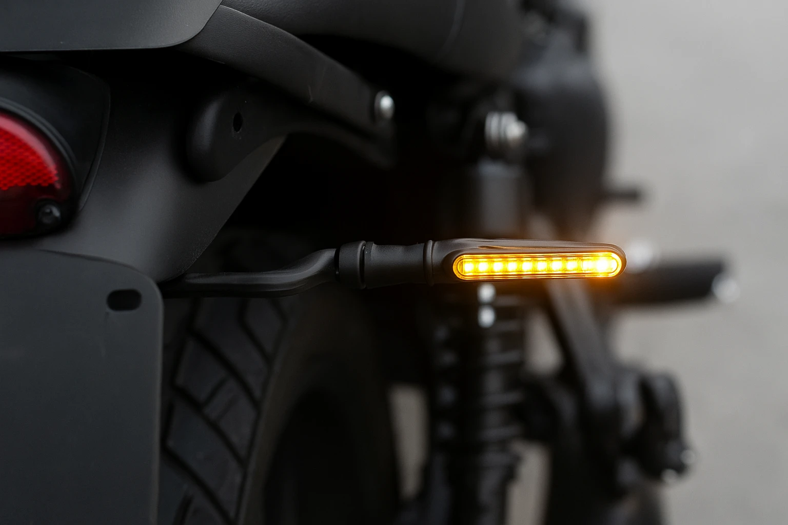 Afbeelding van HSXL - 4 stuks LED Motor Richtingaanwijzers Dynamisch - Motorknipperlichten - Universeel - Buigbaar -