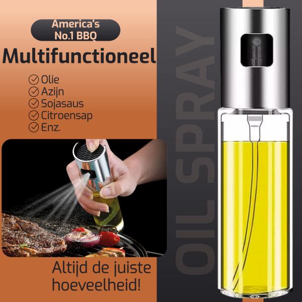 Afbeelding van America's No.1 BBQ Oliesprayer - Olijfolie Sprayer - Gourmet / Gourmetten - Luxe Olie Sprayer -