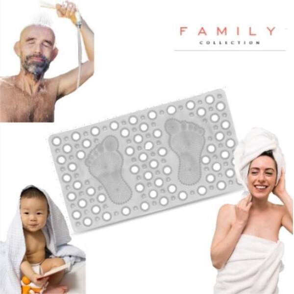 Afbeelding van Antislip Douchemat Douche cabine Mat voor in bad - Transparant - Anti Slip badmat - 70x40CM - Mat voor in de