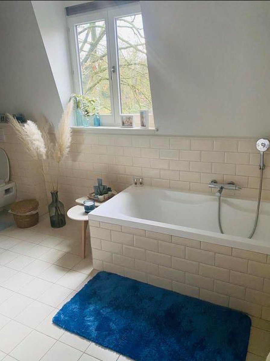 Afbeelding van Badmat - 60x120cm - Blauw - Grote Antislip Douchemat Badkamermat of WC mat - 7d86 7029 4703 b58f 30683c11d029