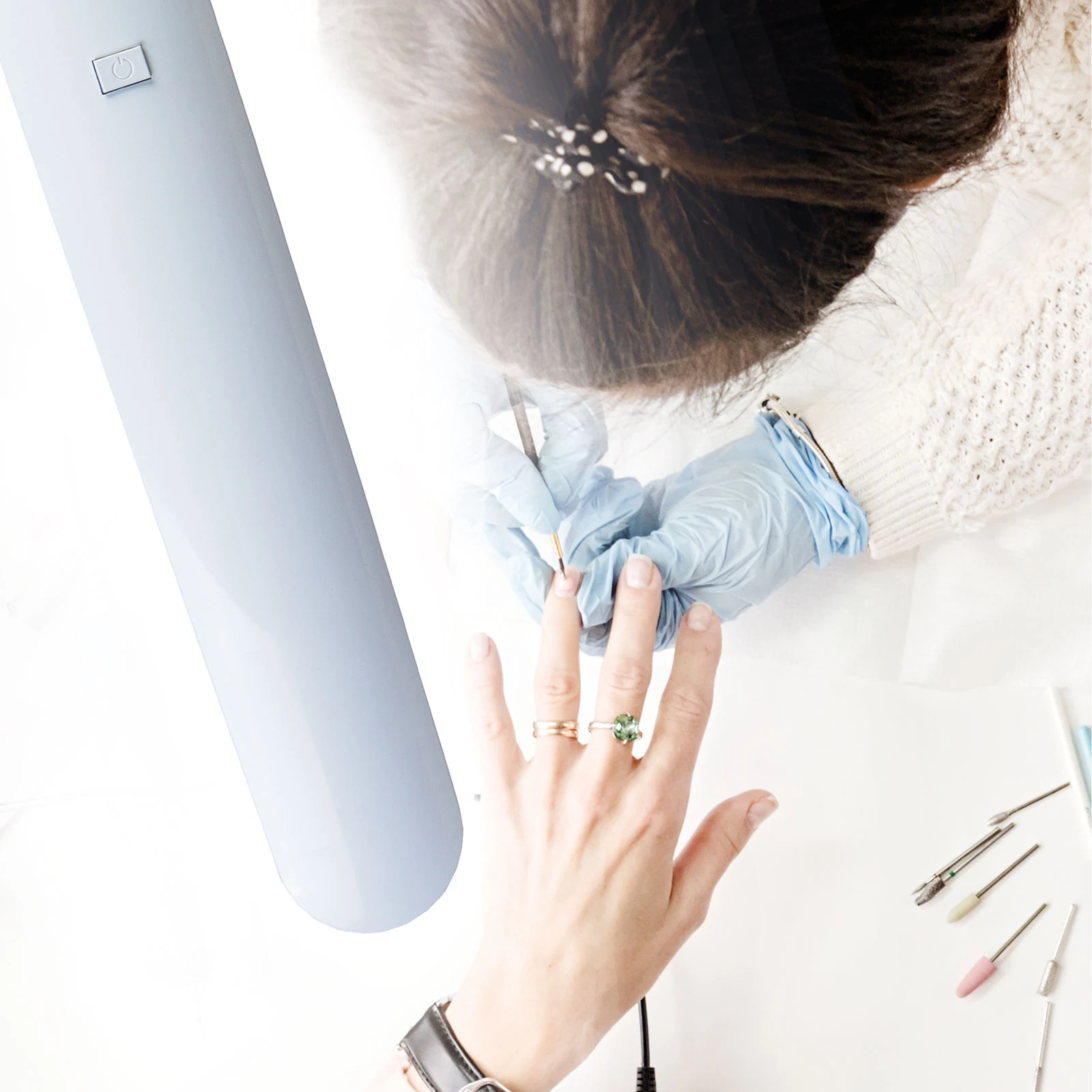 Afbeelding van Handy - Bureaulamp met Tafelklem - Bureau Verlichting - Op Netstroom - Grote Dimbare LED unit - Loeplamp -