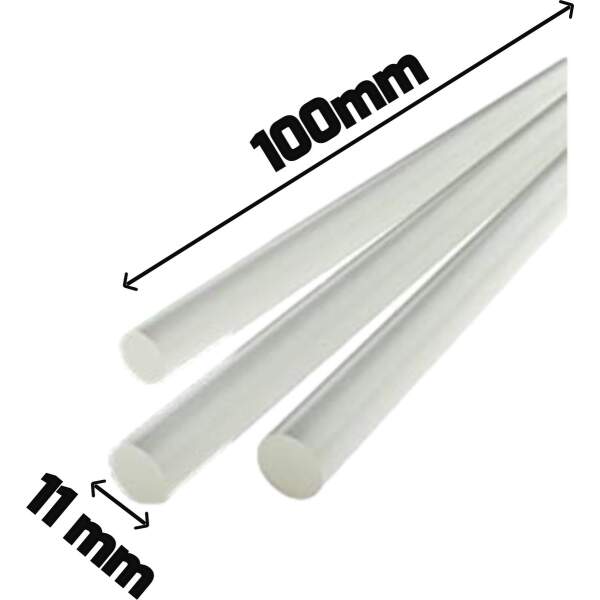 Afbeelding van Handy - Lijmpistool Vullingen - Lijmpatronen 11MM Rond - 100MM Lang - Lijm Patronen voor Lijmpistool O.A.
