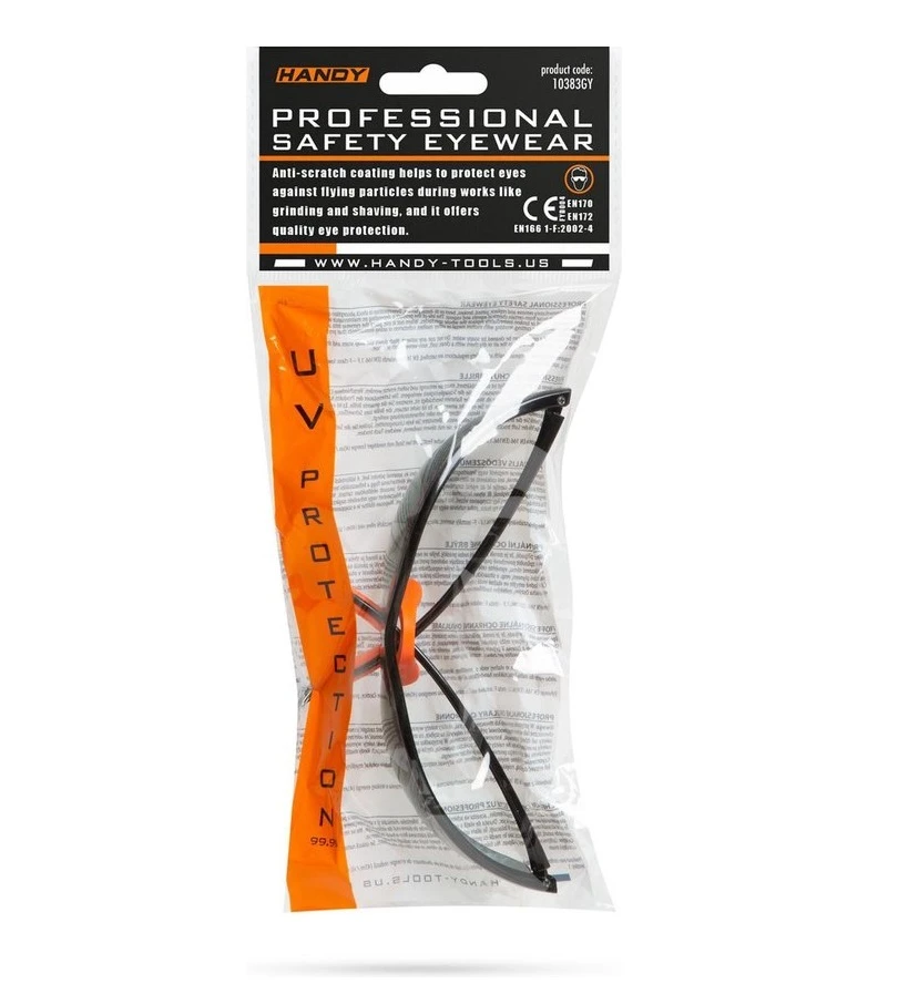 Afbeelding van Handy - Professionele Veiligheidsbril Smoke - Veiligheids Zonnebril - met UV bescherming - 8c06 beee 4c24