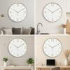 Afbeelding van Family Pound - 25cm Wandklok met stil Uurwerk - Wit /Rose Goud - HSM004 - Analoog - Klok - Moderne Stille