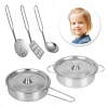 Afbeelding van Metalen Speelgoed Pannenset - Pannen Set - Keukengerei voor Speelkeuken - 6 delig - Metaal - 8d27 16fa 437c