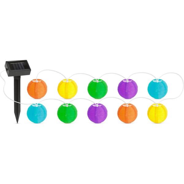 Afbeelding van Garden of Eden - Lampionnen Lichtsnoer Tuin Solar - Meerkleurig - Sfeerverlichting voor buiten op