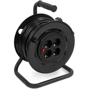Afbeelding van Delight - Verlengkabel op Haspel - 25 meter - 3x1.5 mm² - Kabelhaspel Verlengkabel op rol met 4 geaarde