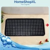 Afbeelding van HSXL - Antislipmat - 88x40CM - Incl. Netspons - Antislip Douchemat / Badmat Zwart met Zuignappen – Mat voor