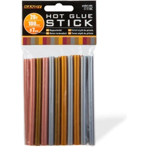 Afbeelding van Handy - Lijmpistool Vullingen Metaal Kleuren - Lijmpatronen 7MM Rond - 100MM Lang - Lijm Patronen voor