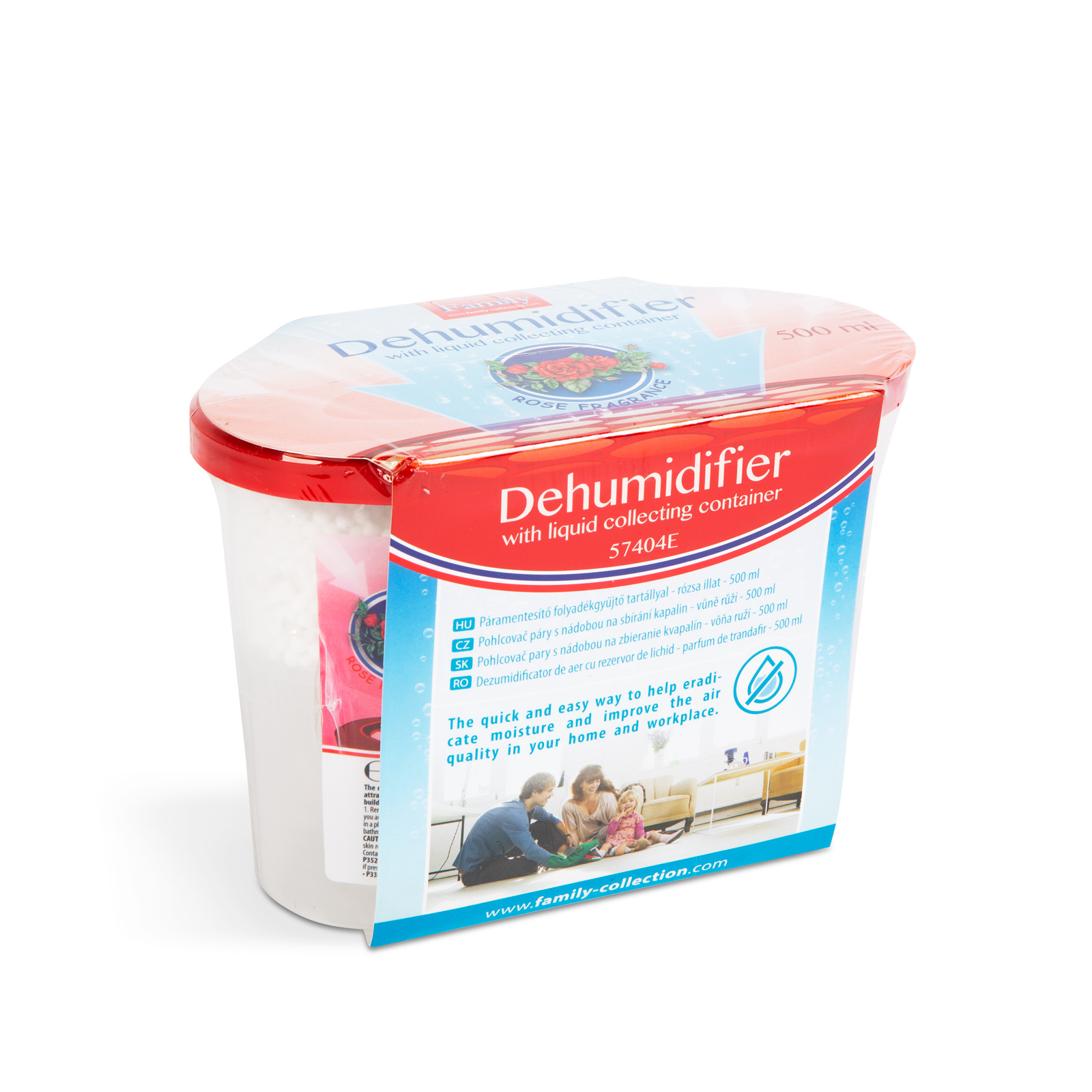 Afbeelding van Luchtontvochtiger voor in Huis met Rozen Geur - Vocht Vanger Inclusief Vochtmagneet Vulling - Vochtvanger