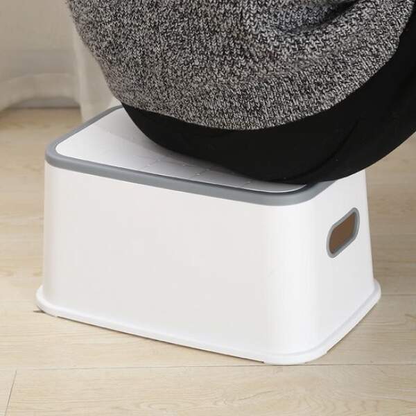 Afbeelding van Opstapje Kind - Max 100kg - Wit - Antislip Krukje - WC Krukje - Kinder Opstapjes - WC Trainer - WC Kinderhulp
