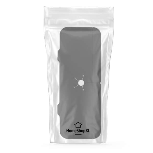 Afbeelding van HSXL - Kraanmat Zwart - Siliconen - 36.5 x 14 cm - Vaatwasbestendig - Streepjes patroon - Afdruipmat voor