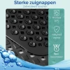Afbeelding van HSXL - Antislipmat - 88x40CM - Incl. Netspons - Antislip Douchemat / Badmat Zwart met Zuignappen – Mat voor