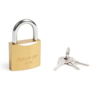 Afbeelding van Handy - Hangslot met Sleutel 38mm - Hangsloten - Gehard staal - Sluiting ⌀ 6MM - incl. 3 Sleutels - Slot -