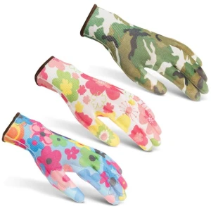 Afbeelding van 3 paar Werkhandschoenen Dames - Tuinhandschoenen - L - Herbuikbaar - 3x verschillend design - BPK - 9517 4456