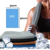 Afbeelding van Family Sport - Cooling Towel - Verkoelende Sporthanddoek - 90x30 cm - Grijs/Zwart - 1 stuk - Lichtgewicht
