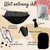 Afbeelding van HSXL Lichtgewicht Outdoor Hangmat met Muggennet en Accessoires - 260x140cm - Zwart- Survival Hangmat met