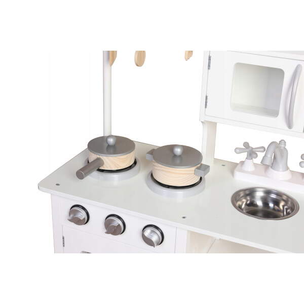 Afbeelding van Houten Keuken Speelgoed - Speelkeuken - Kinderkeuken - Speelkeukentje Inclusief Keukengerei - 85x30x60 cm -