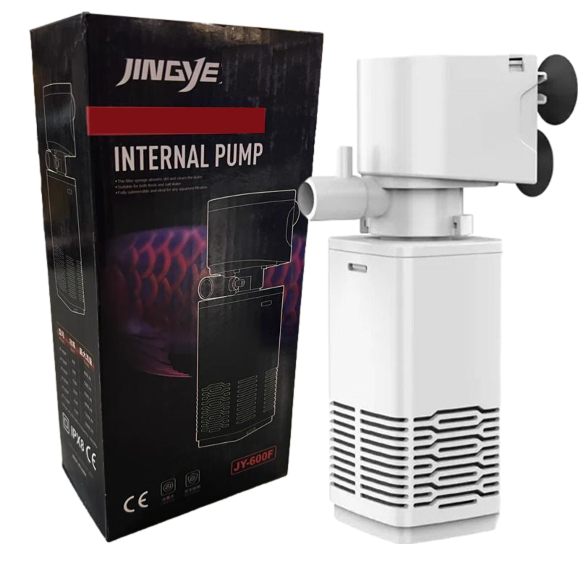 Afbeelding van Aquarium Filter Pomp - WIT - Wasbaar Filter - 230V - 650L/h - Aquariumfilter voor Zuurstof en Filtratie -