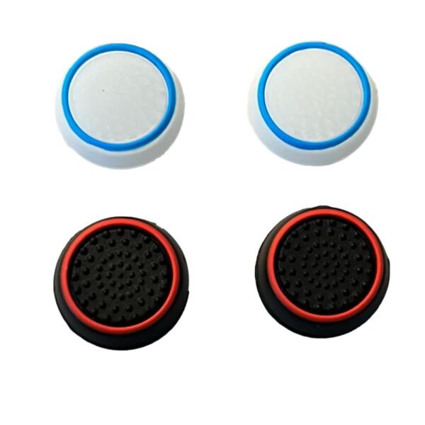 Afbeelding van Thumb Grips - 4 stuks - 2 paar Duimgrips - Wit & Zwart - Passend maar niet gemaakt door Nintendo Switch,