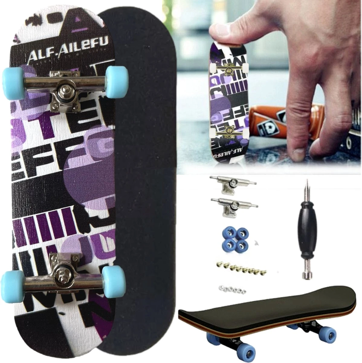 Afbeelding van SAFFboards 'ZION' - Fingerboard PRO met Griptape - Vinger Skateboard - Vingerboard - BPK - a0d9