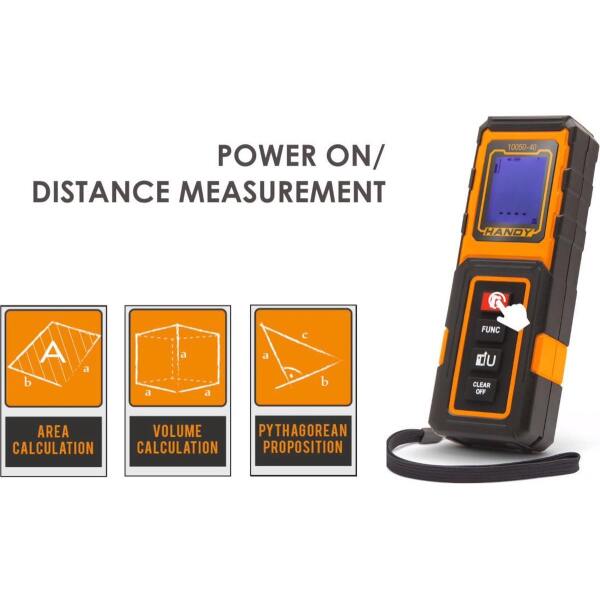Afbeelding van HANDY - Professionele Digitale Afstandsmeter met Laser - In opberghoes - 20M - a409 da3a 48b3 85eb