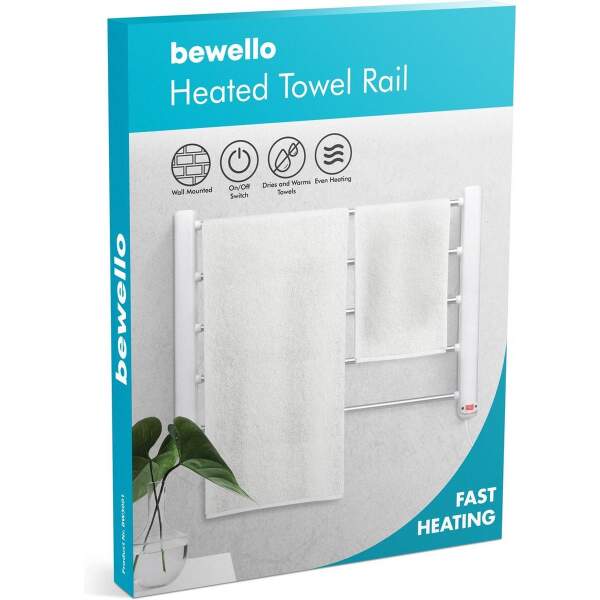 Afbeelding van Bewello® - Elektrisch Handdoekrek - Droogrek voor Handdoeken - Radiator op Netstroom voor Badkamer -