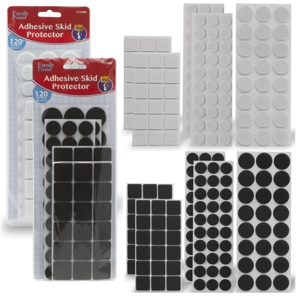 Afbeelding van 240x Premium Viltjes Stoelpoten - Zwart & Wit - Zelfklevend Anti Kras Meubelvilt voor Meubels - 240 stuks