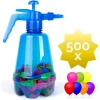 Afbeelding van 500x Waterballonnen - met Herbruikbare 1.7 Liter Waterballonvuller Pomp - Waterballon Set - Zomer - Ballonnen