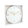 Afbeelding van Family Pound - 25cm Wandklok met stil Uurwerk - Wit /Rose Goud - HSM004 - Analoog - Klok - Moderne Stille