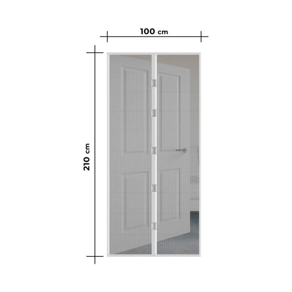 Afbeelding van Delight - Vliegengordijn voor Deur - Magnetisch - Wit - Zelfklevend en met Punaises - aa0f 61b6 40d2 917f