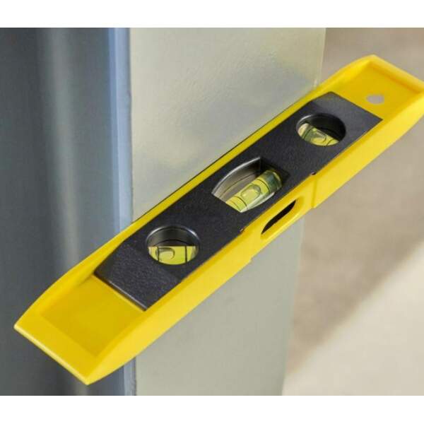 Afbeelding van HSXL - Kleine Magnetische Waterpas - 23cm - met 3 Libellen - Magneet aan 1 zijde - Geel - BPK - ac6e 2c1c