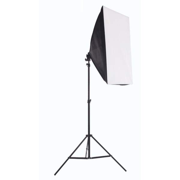 Afbeelding van Softbox Studiolamp - E27 fitting (lamp excl.) - met Statief tot 230cm hoog - Studioflitser Continue