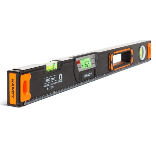 Afbeelding van Handy - Digitale Magnetische Waterpas met Magneet en Geluidsignaal - 60CM - LCD Scherm - Tolerantie 0,5mm/M -