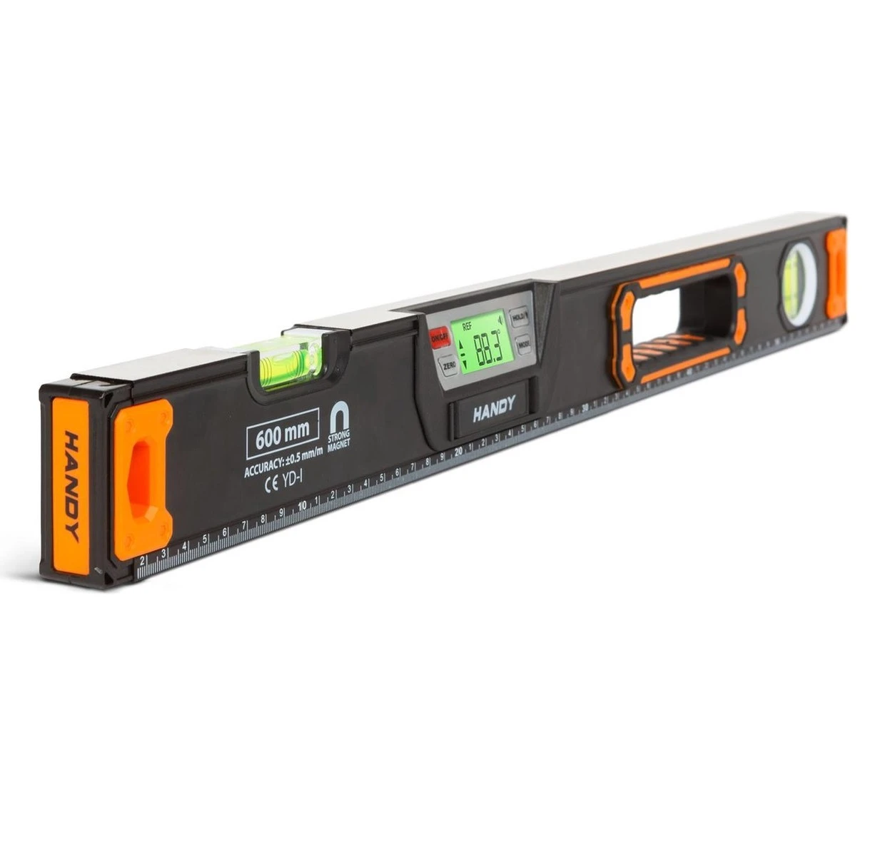 Afbeelding van Handy - Digitale Magnetische Waterpas met Magneet en Geluidsignaal - 60CM - LCD Scherm - Tolerantie 0,5mm/M -