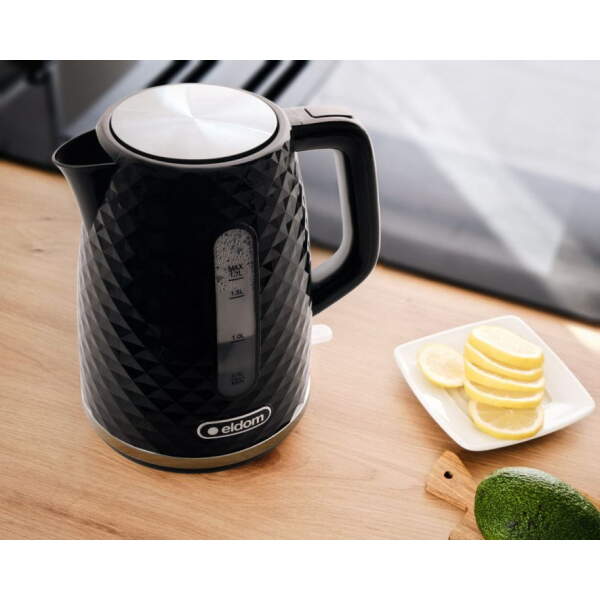 Afbeelding van Waterkoker Retro - ELDOM - Zwart Glans - 1.7 Liter - Model 2023 - BPA vrij - b4cb be2f 4d12 bef4 924fc972c552