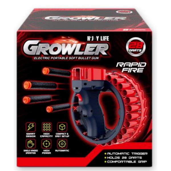 Afbeelding van N'JOY LIFE - Automatisch Speelgoed Pijltjes Pistool - Schietspeelgoed Geweer Shot Gun - Growler X RAPID