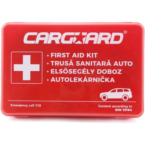 Afbeelding van CARGUARD Verbanddoos EHBO KIT Koffer - 43-delig - Verbandtrommel Doos Auto - Rood - met Verband, Pleisters,