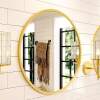 Afbeelding van HSXL - Spiegels - Luxe Ronde Spiegel Goud - 60 cm Groot - Grote Wandspiegel 60cm Rond met Gouden Rand -