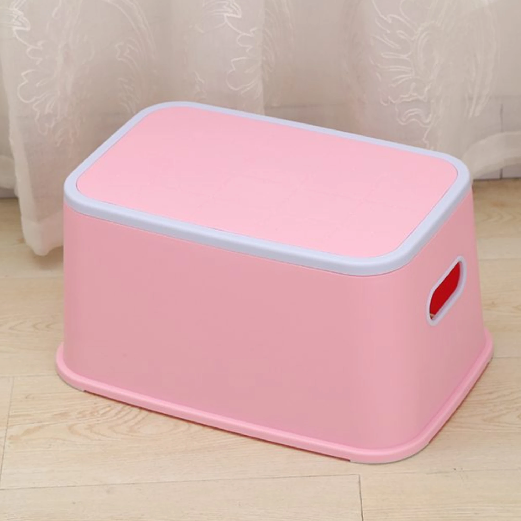 Afbeelding van Opstapje Kind - Max 100kg - Roze - Antislip Krukje - WC Krukje - Kinder Opstapjes - WC Trainer - WC